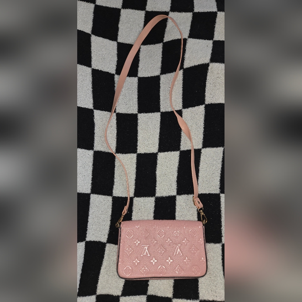 Pink Monogram Crossbody Purse Bag - Picture 2 of 3